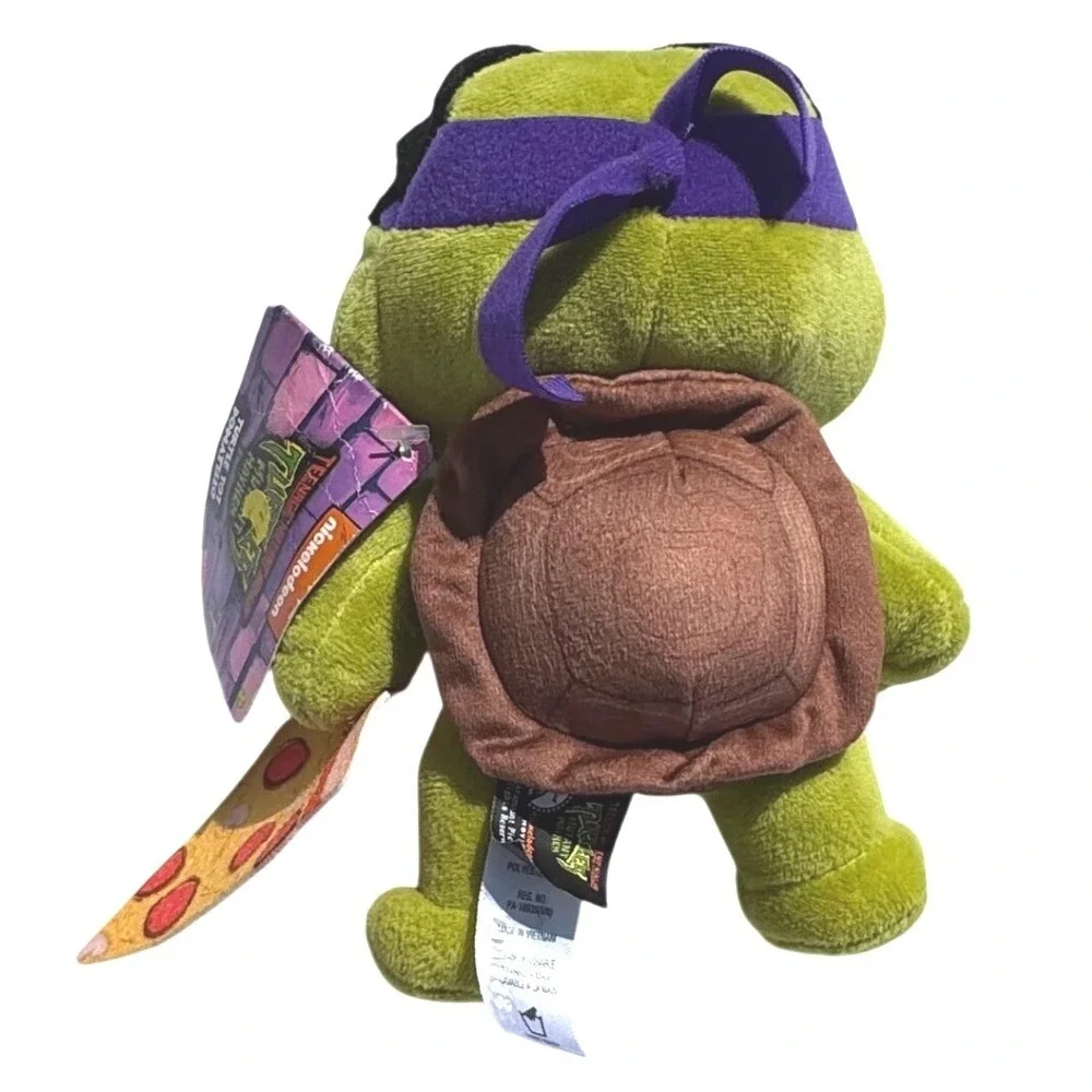 Mattel TMNT Mutant Mayhem Donatello Pizza Plush Toy Small Green Purple